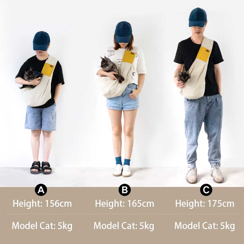 HamshMoc Cat Dog Sling Carrier Hands Free Pet Vai Trước Ba Lô Có Thể Điều Chỉnh Thoải Mái Túi Cho Chó Con Du Lịch