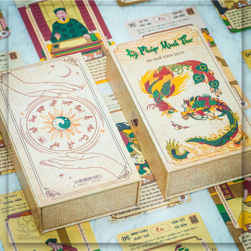 Bộ Bài 64 Quẻ Kinh Dịch - Kỳ Pháp Minh Thư | Thẻ Bài (64 Lá) Đạo Quân Tử