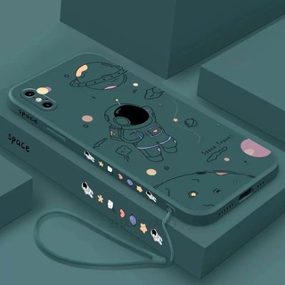 ốp lưng iPhone x iPhone xs iPhone xr iPhone xs max Ốp Điện Thoại Silicone TPU In Hình Phi Hành Gia Kèm Dây Đeo Cho iPhone x iPhone xs iPhone xr iPhone xs max