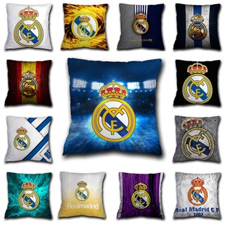 Logo Real Madrid Vỏ Gối World Cup Câu Lạc Bộ Bóng Đá Vỏ Gối Một Mặt In Hình Chữ Nhật Polyester Vỏ Gối Phòng Ngủ Sofa Trang Trí Nhà Gối (Không Có Lõi Gối)
