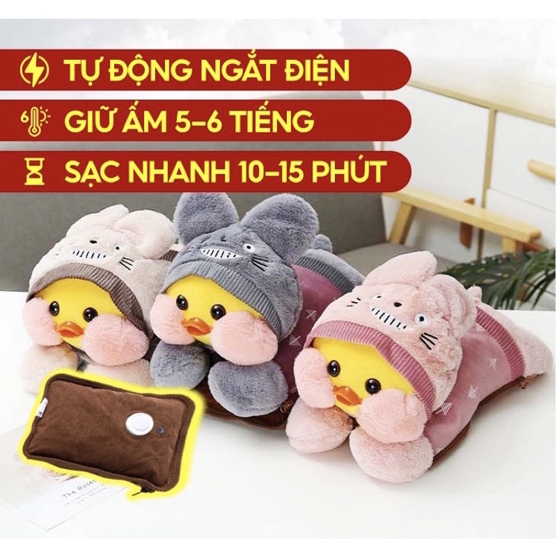 Túi sưởi gấu dễ bông thương , túi chườm điện