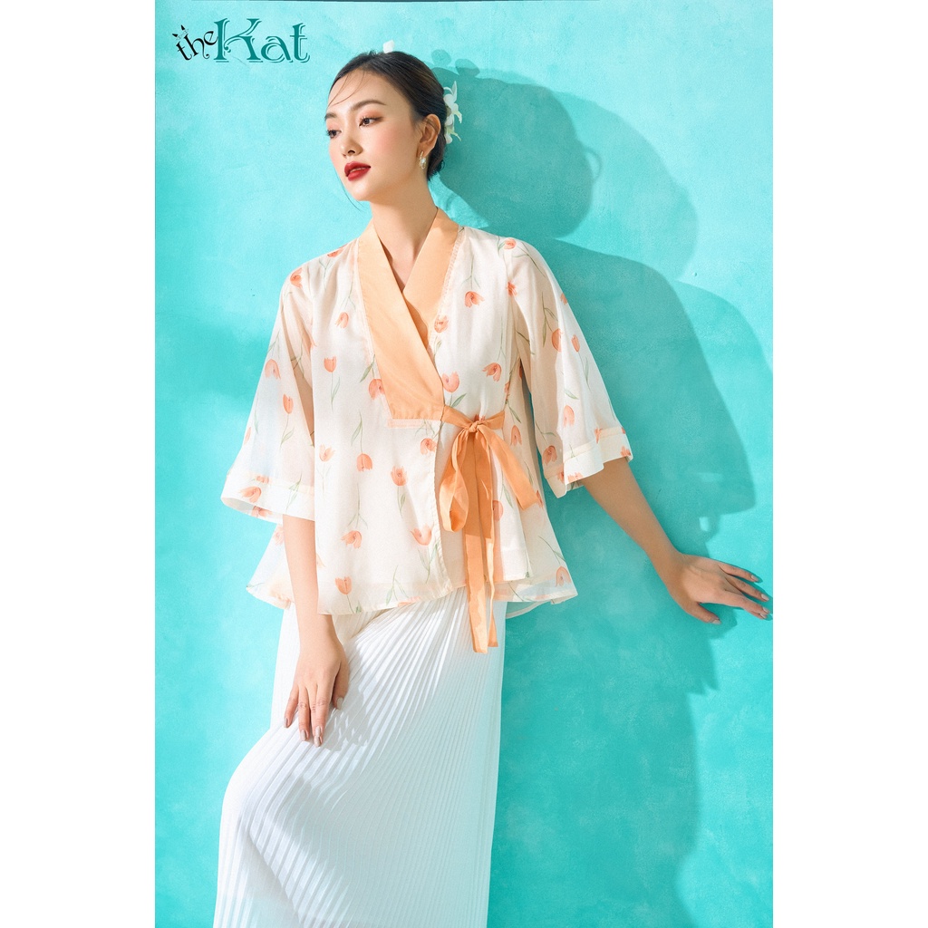 Áo Hanbok Hoa The Kat House, BST Tết, vải tơ Hàn mịn mát, không nhăn, nhiều size