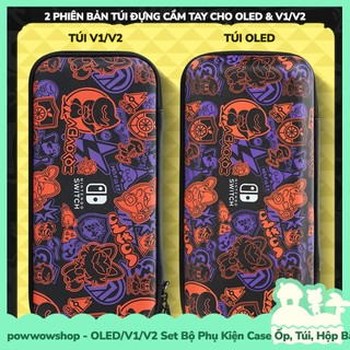 [Sẵn VN - Hỏa Tốc] OLED/V1/V2 Set Phụ Kiện Case Ốp, Túi Đựng, Nút Bọc, Hộp Băng Nintendo Switch Scarlet & Violet Enough
