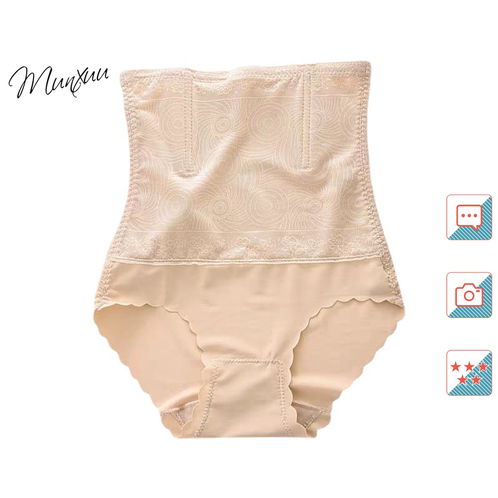 Quần Gen Bụng Cạp Cao MUNXUU Vải Su Lạnh Có 4 Thanh Nẹp Định Hình Chống Cuộn Gọn Bụng – GB24 spe