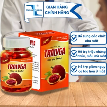 Viên uống Traly Ga bổ sung chất cho mắt, hỗ trợ giảm các triệu chứng nhức mắt, mỏi mắt, mờ mắt, quáng gà Trang Ly Pharma