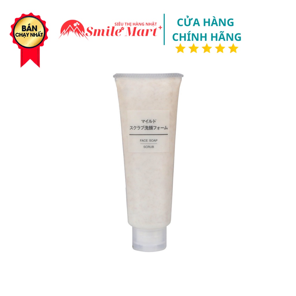 Sữa rửa mặt tẩy da chết Muji Face Soap Scrub 120g Nhật Bản
