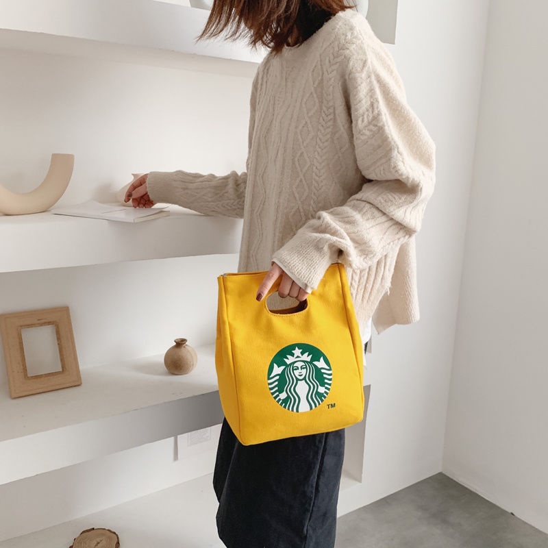 Túi Đựng Cơm Trưa In Hình Starbucks Xinh Xắn