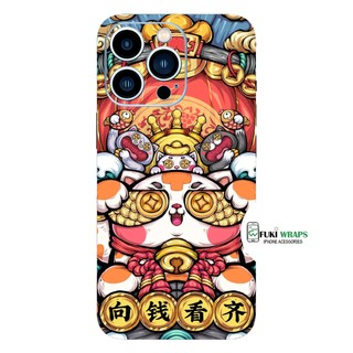 Tấm dán Skin Mặt Sau Mèo Thần Tài M04 FULL VIỀN Dành Cho 14prm , 13prm , 12prm , 11prm , ip11 , ip12 , ip13 - FukiShop