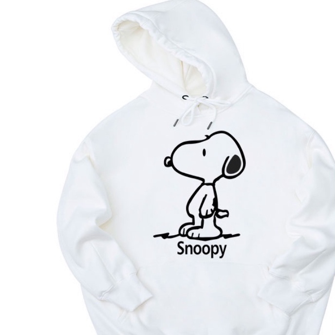 Áo Hoodie HappyFamily Họa Tiết Chứ Chó Snoopy Chất Cotton 100 Cao Cấp 3 Màu Trắng Đen Vàng