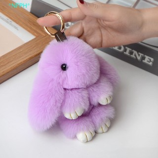 ELBBKG Nfph > Móc khóa nhồi bông lông thú đáng yêu để trang trí túi xách / ô tô mới