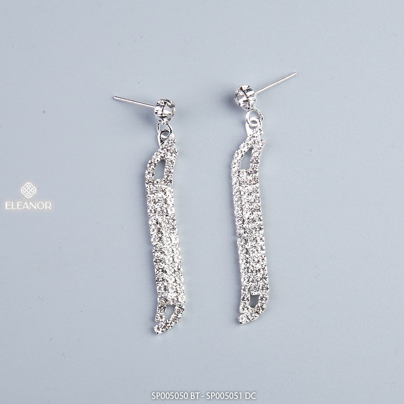 Dây chuyền bông tai nữ Eleanor Accessories bộ trang sức đính đá phụ kiện trang sức 5050