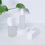 FUHUIOT Lotion Pump Chai Kem Mặt Lọ Vuông Di Động Mini Đen Trắng Trong Suốt / Mờ Hộp Đựng Mỹ Phẩm