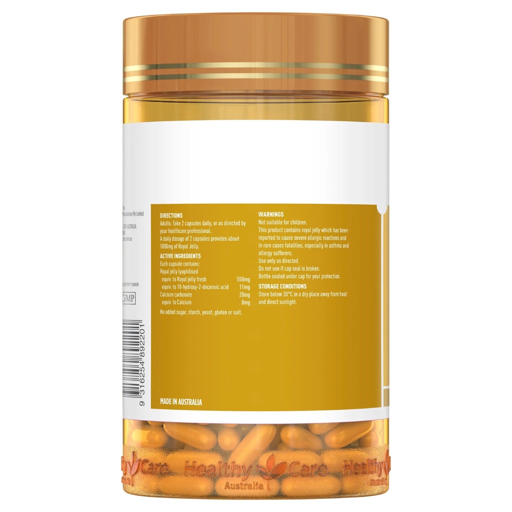 Viên sữa ong chúa Healthy care Royal Jelly 1000mg Hộp 365 viên