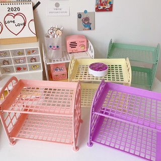 Kệ 2 Tầng Để Bàn Mini Nhựa Đa Năng Gía Để Đựng Đồ Timo DDT11