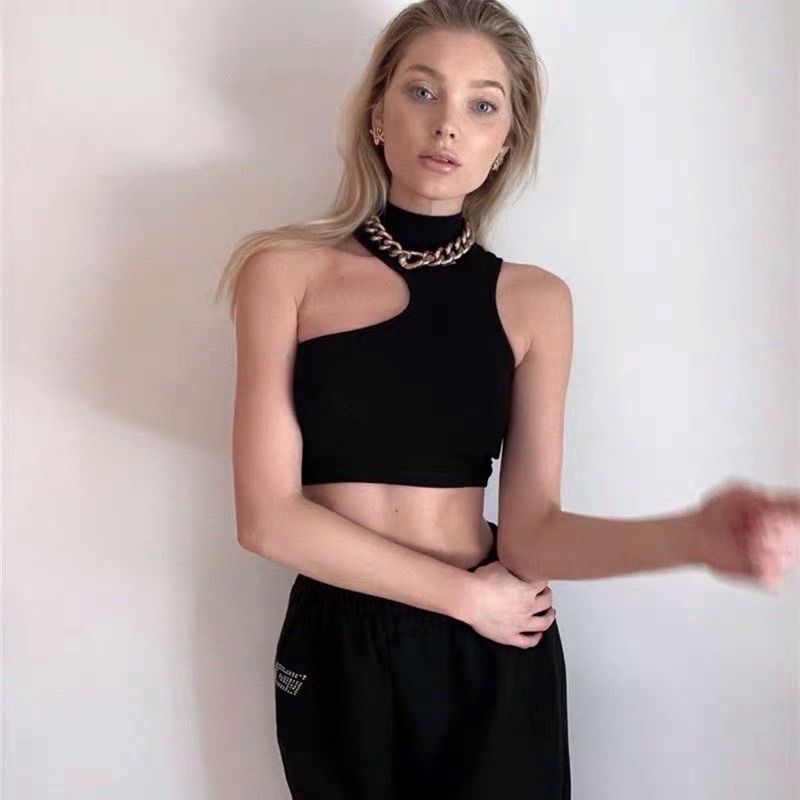 Áo ba lỗ croptop cổ lọ khoét ngực sexy, quyến rũ - 𝐕𝐘.𝐂𝐋𝐎𝐓𝐇𝐄𝐒