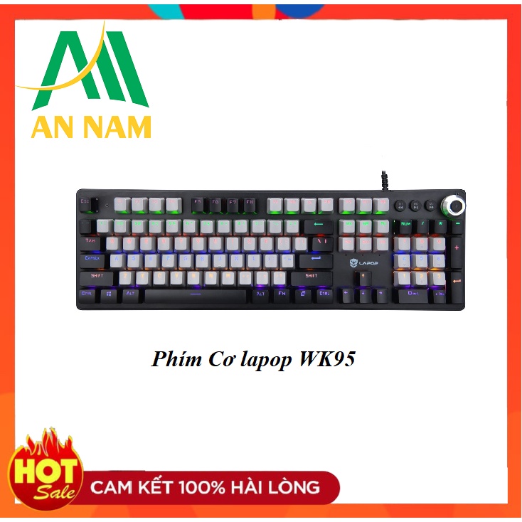 Bộ bàn phím chuột Gaming-LAPOP. Phím Cơ lapop WK95. Chuột gamer WM65 có ...