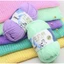 Len Milk Bò 2mm 50g/1c full màu, Milk cotton mac trắng