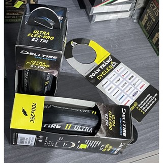 Vỏ/ Lốp Xe Đạp Road Deli Ultra Flex-Pro 700x23-25-28C SA-025 Black SkinWall Gấp Gọn,Talon Mềm Áp Suất 80-102PSI 62TPI