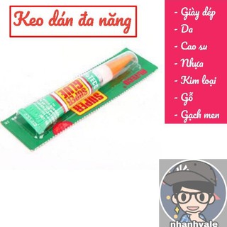 Keo dán giày dép đa năng super glue (2 cái) siêu chắc, dán gỗ, nhựa, kim loại, cao su, gốm, sứ, da