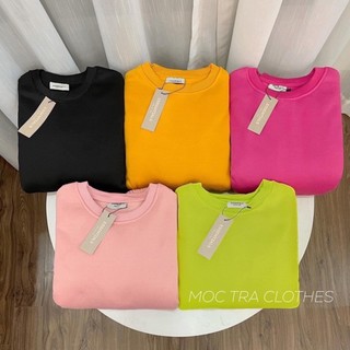 Set bộ nỉ nữ trơn Quảng Châu nhiều màu cá tính, Bộ đồ nữ rẻ đẹp trẻ trung chất nỉ bông dày dặn