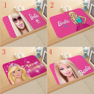 Màu Hồng Công Chúa Disney Barbie Trẻ Em Quà Tặng Sinh Nhật Phổ Biến Thảm Lót Sàn In Thảm Cửa Cho Phòng Tắm Nhà Bếp Lối Vào Thảm Trang Trí Nhà Cửa Thảm Sàn Chống Trượt 60x40cm