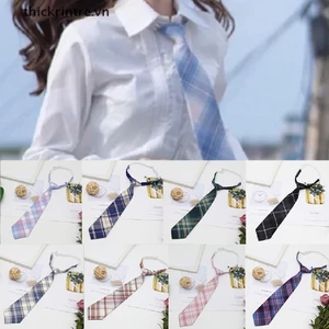 Cổ Áo Sơ Mi Đồng Phục Học Sinh JK Sọc Caro Tháo Rời Được Có Cổ Tháo Rời Được Cho
