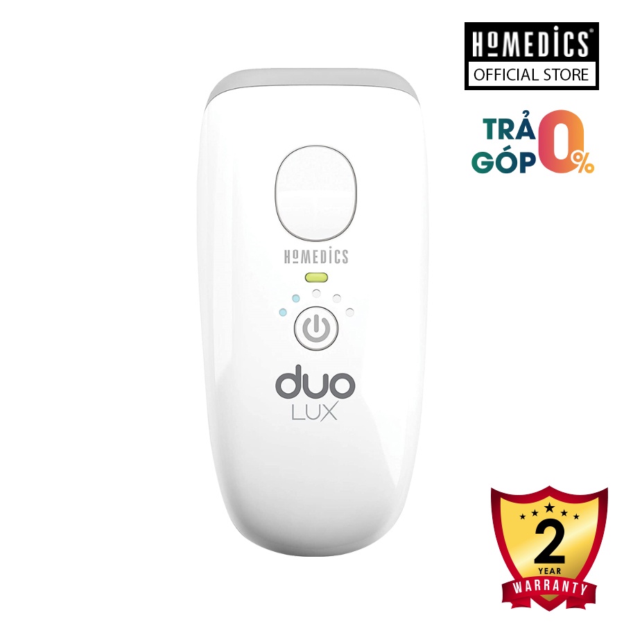 Máy triệt lông cá nhân công nghệ kép IPL&AFT, cảm biến màu da tự động Homedics Duo LUX IPL HH390