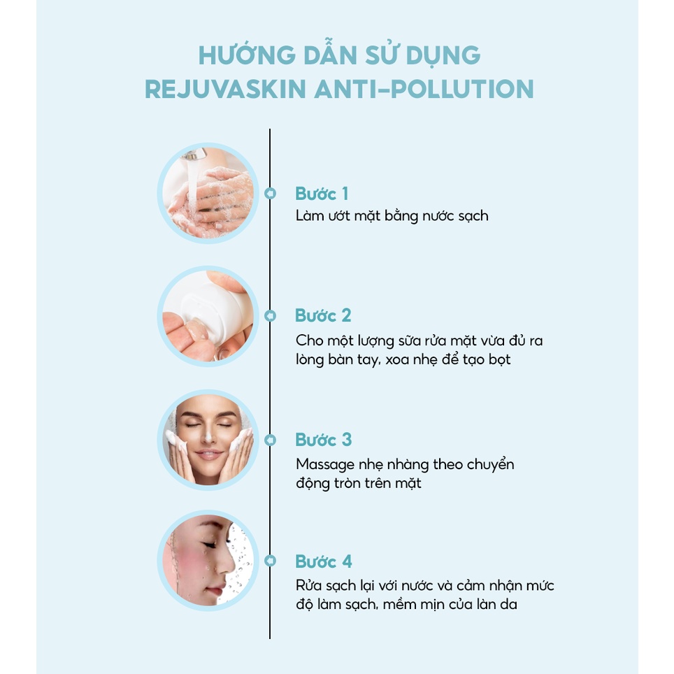 Ảnh Sữa rửa mặt ngừa mụn, sáng da Rejuvaskin Anti-Pollution 10ml/100ml - AJA'S SKINLAB 4