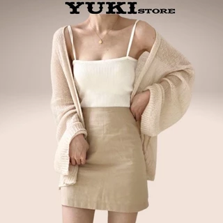 Áo Khoác Nữ Len Mỏng Cardigan Form Rộng Siêu Hot YUKI STORE 000