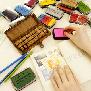 Mực In Con Dấu Màu Ombre Loang Màu Hình Chữ Nhật Dụng Cụ Trang Trí Sổ Tay Bullet Journal VPBL9