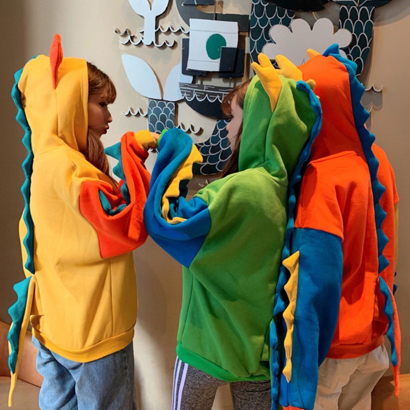 Áo khoác cosplay khủng long tay dài bông, màu sắc nổi bật