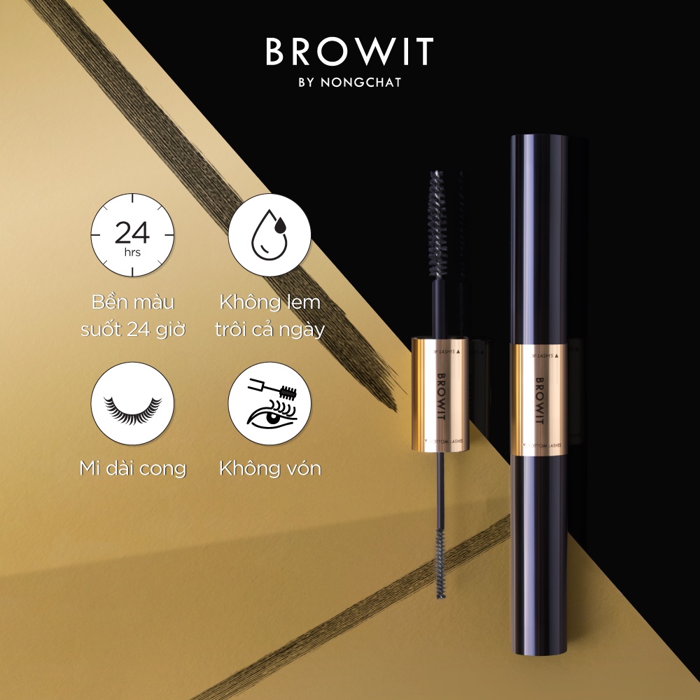 Ảnh Mascara 2 Đầu Browit Chống nước Dài và Tơi mi Professional Duo Mascara 4 + 4g SEXY BLACK 3