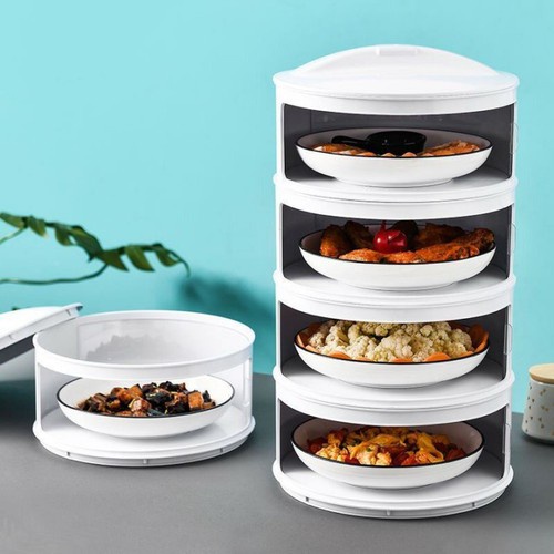 Lồng bàn đa tầng, khay đựng thức ăn bảo quản thực phẩm giữ nhiệt chống bụi