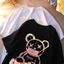 Áo thun nam tay lỡ HappyFamily tay ngắn Graphic Bear Chất vải cotton 100 cao cấp-2 màu Trắng/Đen