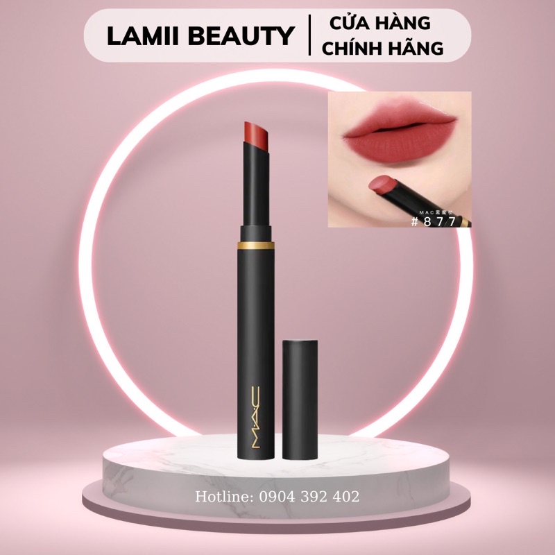 Son MAC Power Kiss Velvet Blur Slim màu 877 Devoted to Chili - LAMII ...