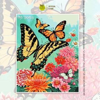 Tranh tô màu theo số 40x50cm có khung bươm bươm T5065