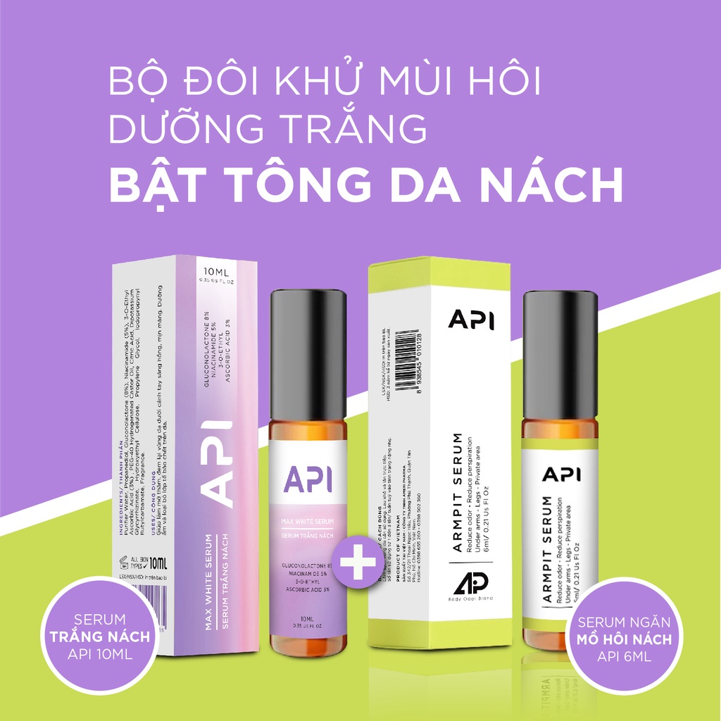 Ảnh Son nách API 10ml, Serum khử mùi hôi nách API 6ml ngăn tiết mồ hôi 72h 3