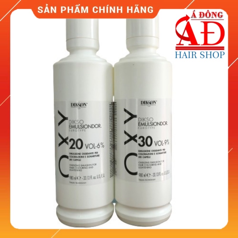 OXY DIKSON TRỢ NHUỘM 12% 40Vol CHỐNG RÁT KHỬ MÙI KHÔNG KHÔ TÓC ITALY 980ML