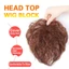 DARON Head Top Tóc Giả Khối Thay Thế Natual Fluffy Bangs Toupes Kẹp Trong Phần Mở Rộng Tóc Bao Tóc Trắng Sợi Nhiệt Độ Cao Giả Topper Bộ Tóc Giả