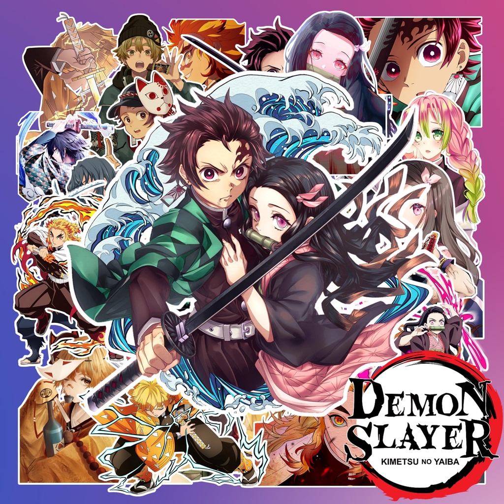 [Set 50 Cái] Sticker anime Kimetsu no Yaiba,sticker sát quỷ đoàn,nhãn ...