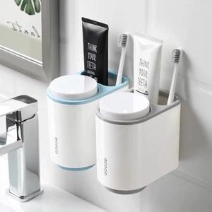 Bộ 2 cốc hút nam châm kèm ống đựng bàn chải, phụ kiện