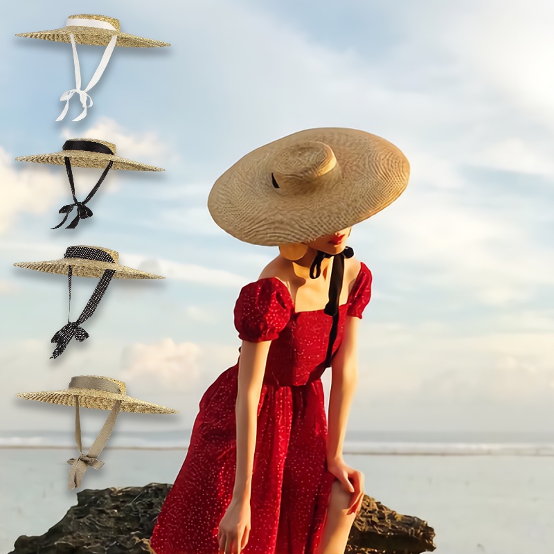 Mũ rơm rộng vành phong cách cổ điển thanh lịch dành cho nữ | Shopee ...