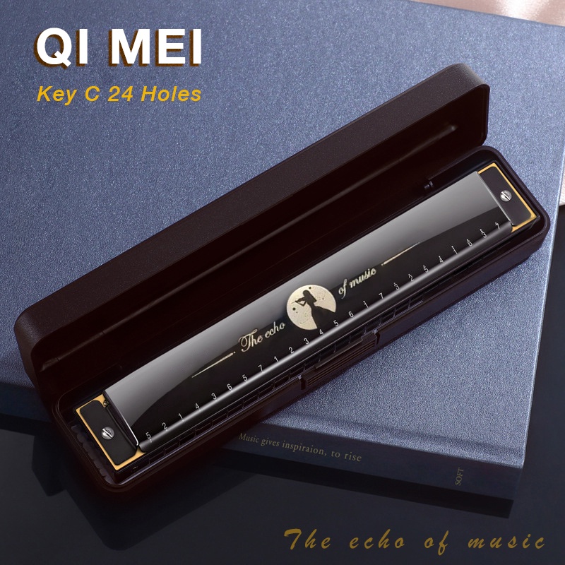 Kèn Harmonica Qi Mei 24 Lỗ Tone C Chính Hãng Cao Cấp (AP Music