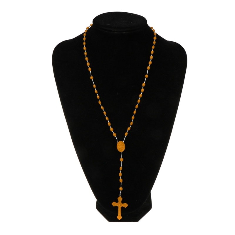 Plastic Rosary Beads Luminous Necklace Catholicism Prayer Religious Jewelry