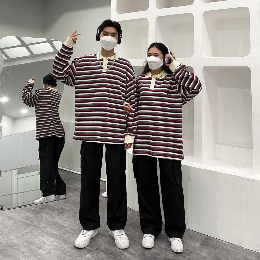 ÁO THUN FF FORM RỘNG STRIPED SWEATSHIRT, VẢI THUN 2 CHIỀU COTTON 250GSM