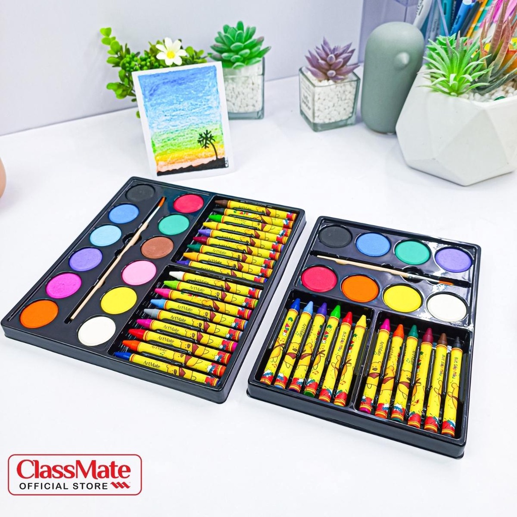 Bộ Màu Sáp và Màu Nước CLASSMATE Màu Sắc Tươi Sáng, Dùng Cho Nhiều Loại Tranh, An Toàn Cho Bé Tập Tô CL-CW101/CW102