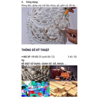 Keo dán giày dép đa năng super glue (2 cái) siêu chắc, dán gỗ, nhựa, kim loại, cao su, gốm, sứ, da