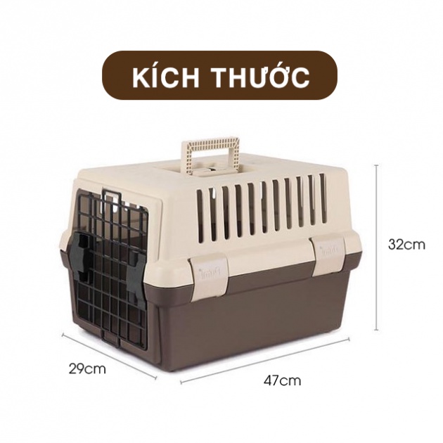 Lồng vận chuyển thú cưng PURMI màu Hồng/ Xanh/ Nâu