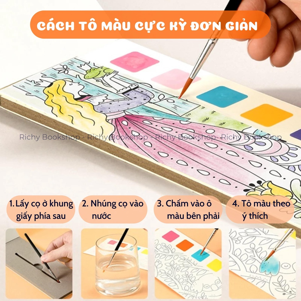 Tranh Tô Màu Nước Nghệ Thuật Cho Bé - Mideer Watercolour Painting