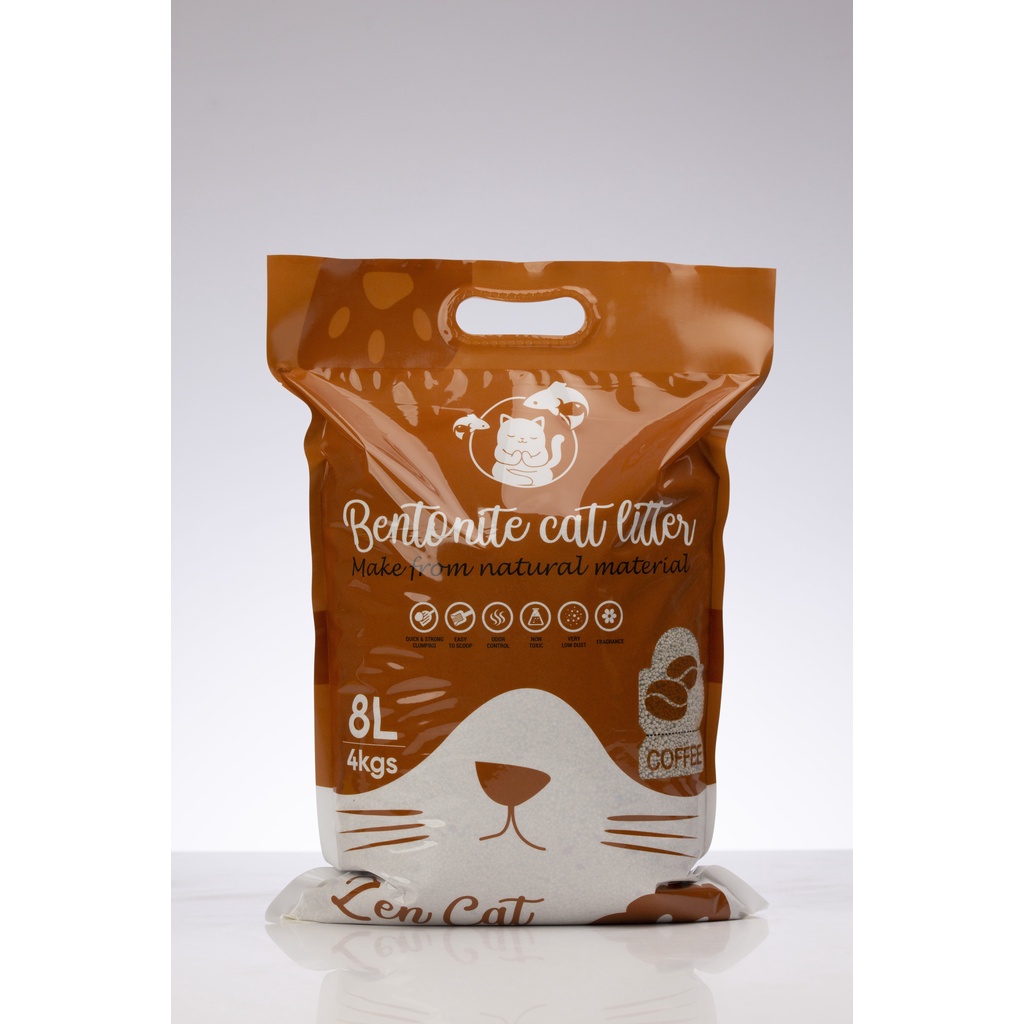Cát vệ sinh cho mèo ZEN CAT (Con Mèo Ngồi Thiền) hương chanh/ táo/ cà phê 8L